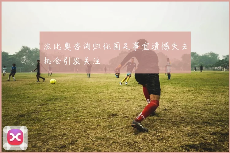 法比奥咨询归化国足事宜遗憾失去机会引发关注